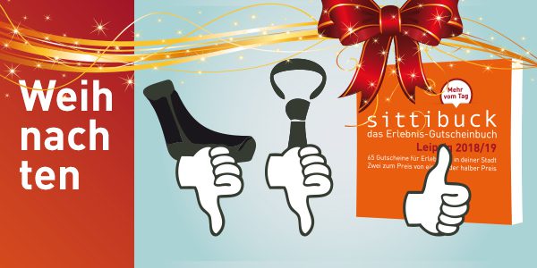 sittibuck, das Erlebnis-Gutscheinbuch als Geschenk zu Weihnachten. Geschenkidee Weihnachten.